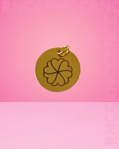 MEDALHA ROSA DOURADA