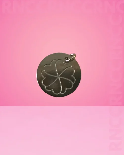 MEDALHA ROSA EM AÇO
