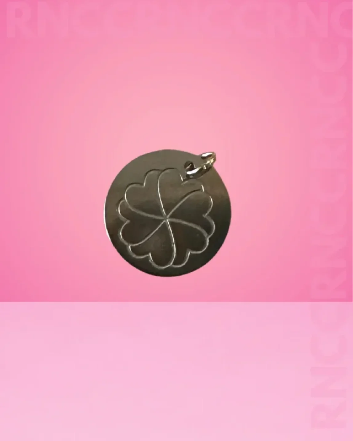 MEDALHA ROSA EM AÇO